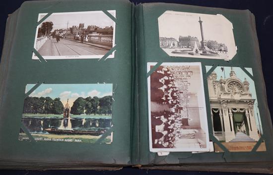 An album of Edwardian and later postcards
